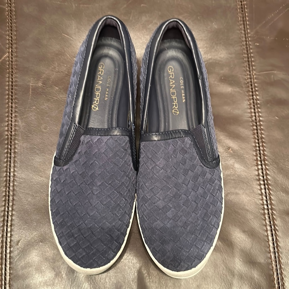 Cole Hann slip on sneakers Grandpro- Navy Blue- Size 9.5
